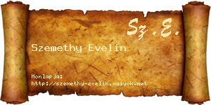 Szemethy Evelin névjegykártya